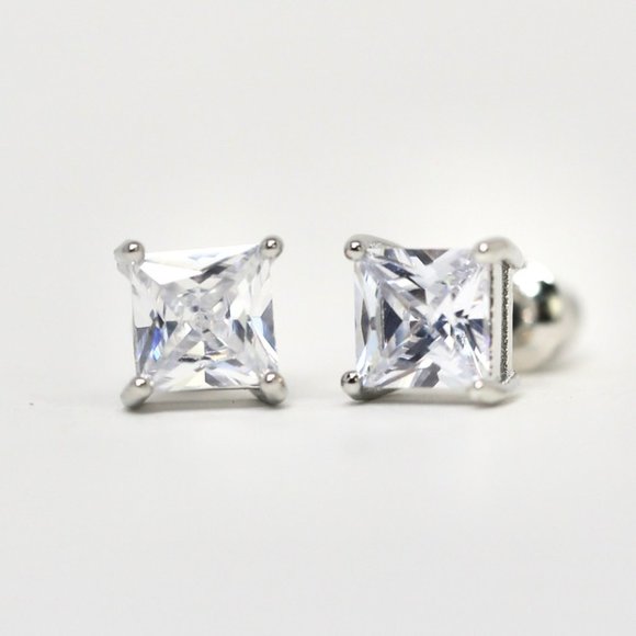 Jenna Jameson Jewelry - 18k Gold Dipped White Topaz Princess Cut